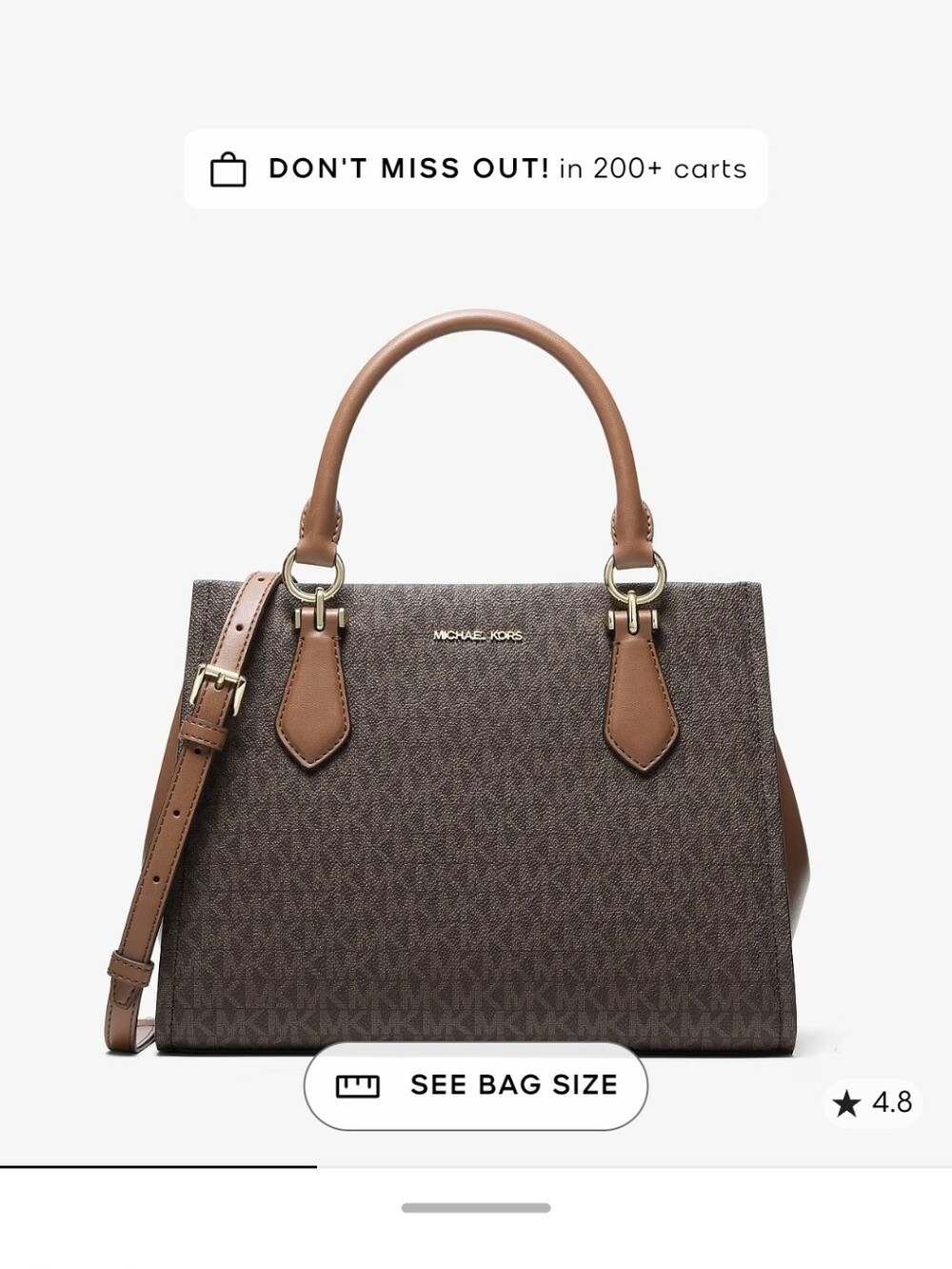NWT Michael Kors Medium Marilyn Logo Satchel